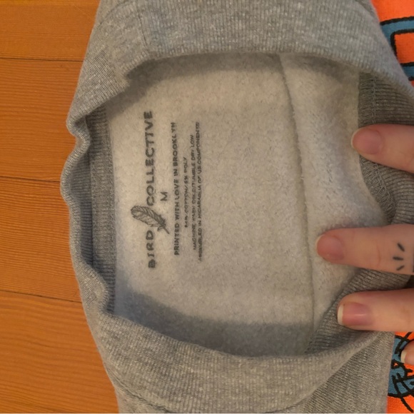 Bird Collective Unisex Gray Sweatshirt - Picture 2 of 3